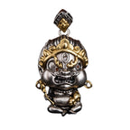 08#  Beacon of Ethical Wealth | Artisan-Crafted White Jambhala Pendant with Copper Detail