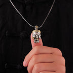10#                  Pledge of Steadfast Guard | Charmingly Handcrafted Ksitigarbha Pendant with Copper Accent