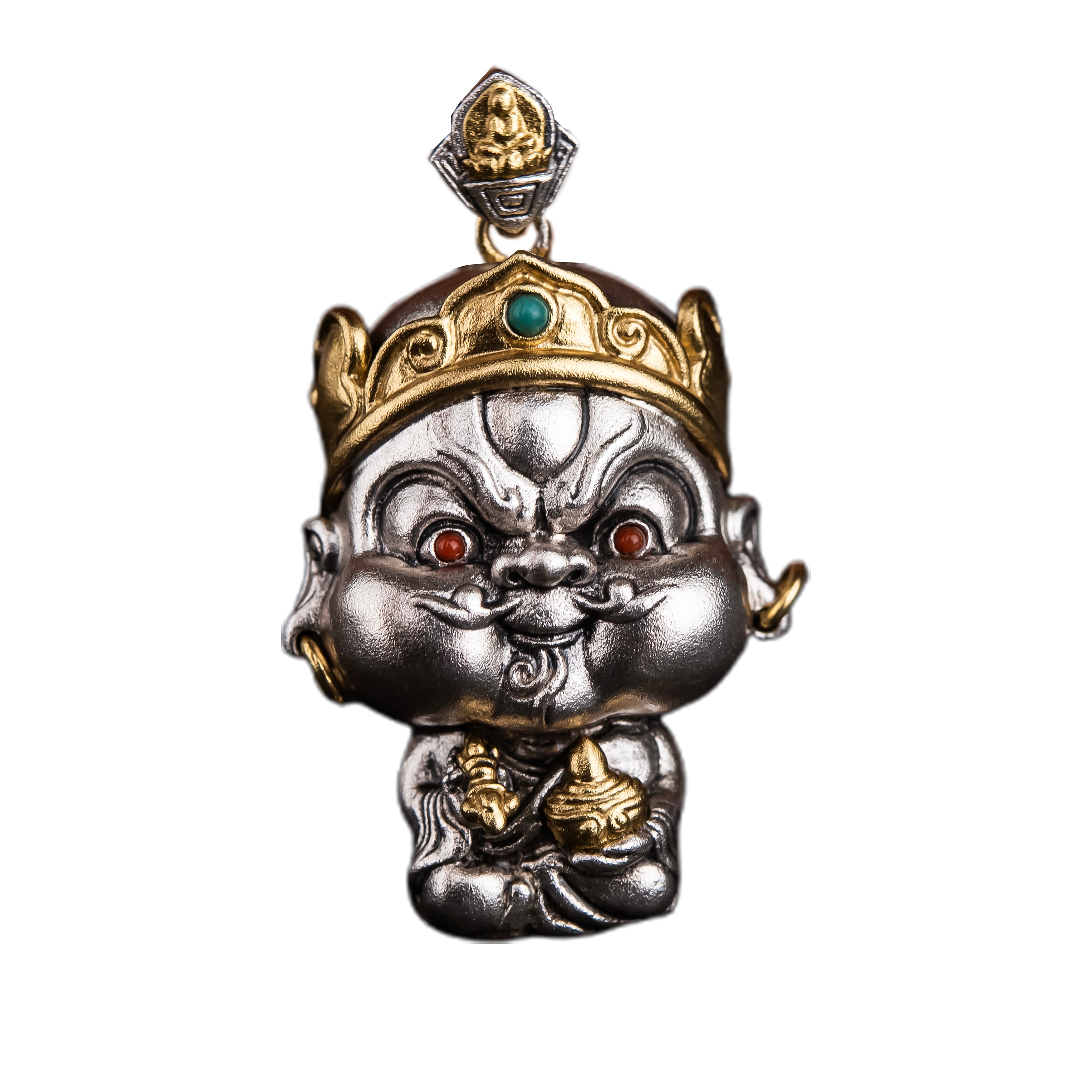 09# Courage for Transformation | Handcrafted Padmasambhala Pendant with Ancient Copper Inlay