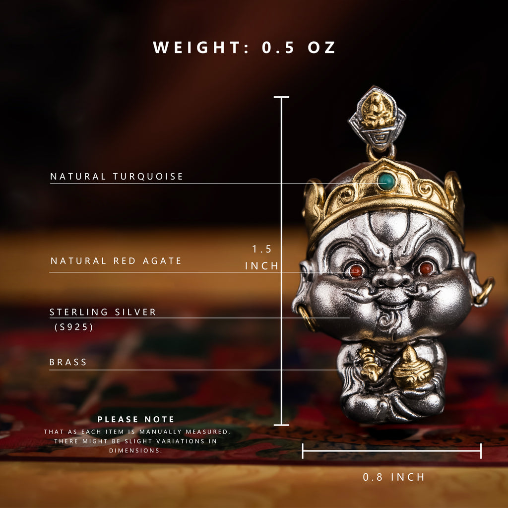 09# Courage for Transformation | Handcrafted Padmasambhala Pendant with Ancient Copper Inlay