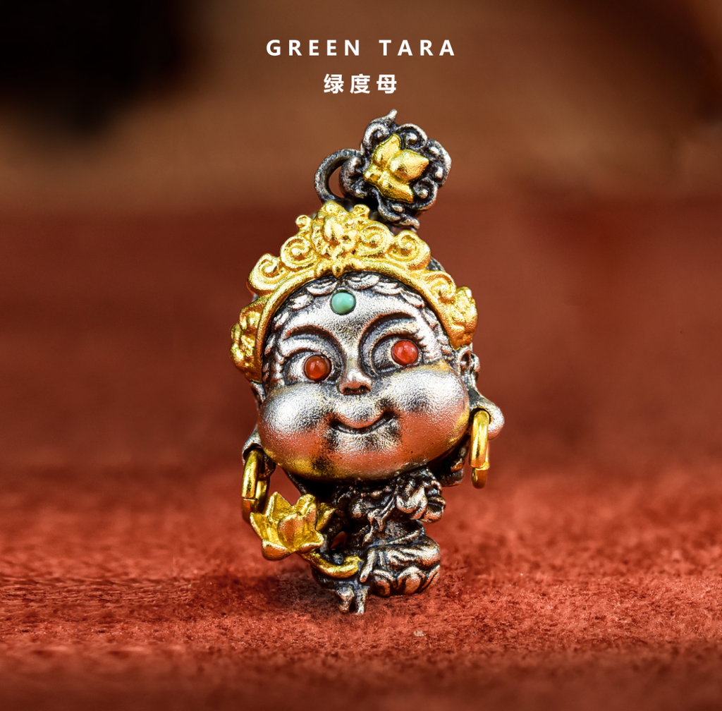 【Small】15 Mini Auspicious Buddha Pendants in Sterling Silver (Smaller Version of Our Bestsellers)