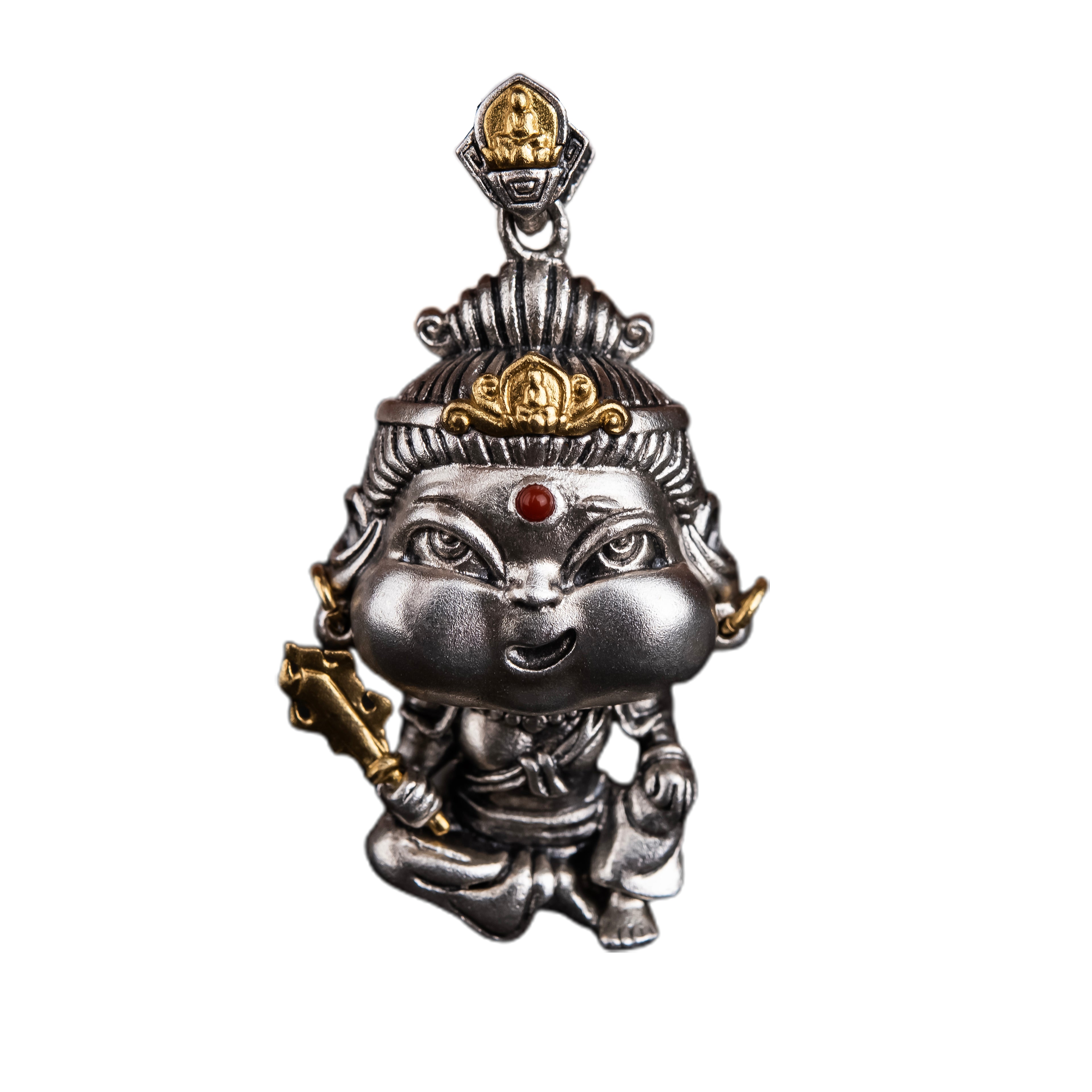 11#                    Muse of Creativity｜Hand-Carved Whimsical Manjushri Pendant