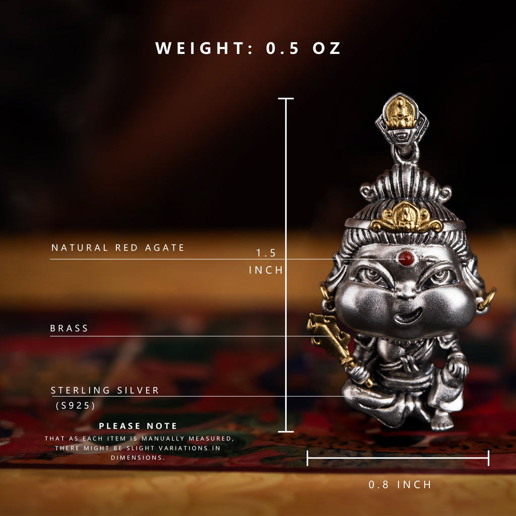 11#                    Muse of Creativity｜Hand-Carved Whimsical Manjushri Pendant