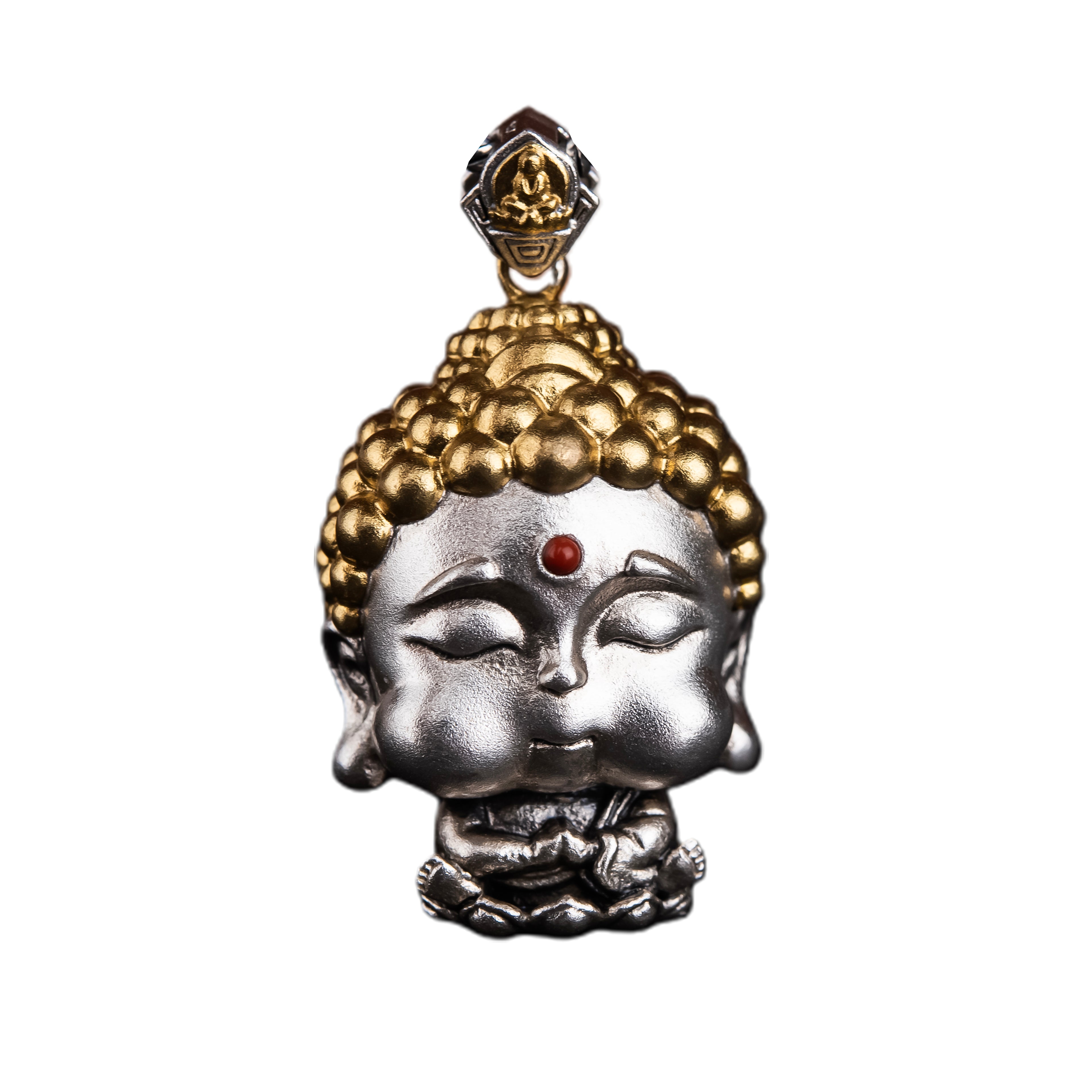 06#  Deep-Serenity | Tranquility Hand-Sculpted Amitabha Buddha Pendant