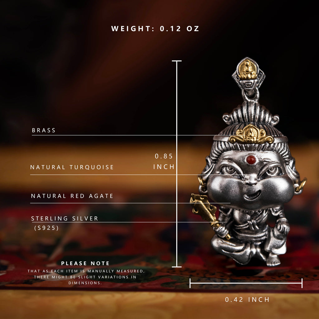 11#                    Muse of Creativity｜Hand-Carved Whimsical Manjushri Pendant