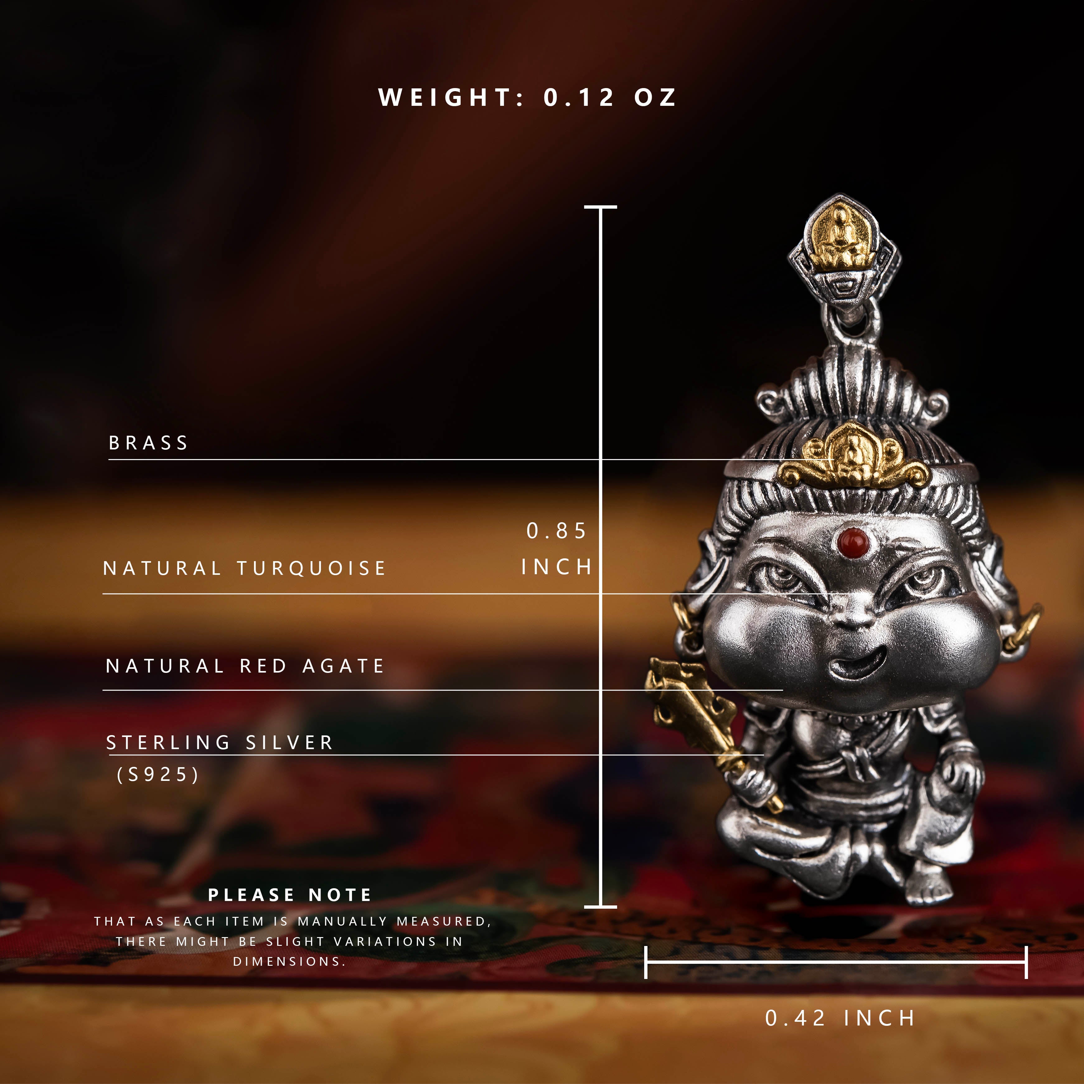 11#                    Muse of Creativity｜Hand-Carved Whimsical Manjushri Pendant