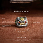 Lucky Lion Charm｜925 Silver & Copper Inlay