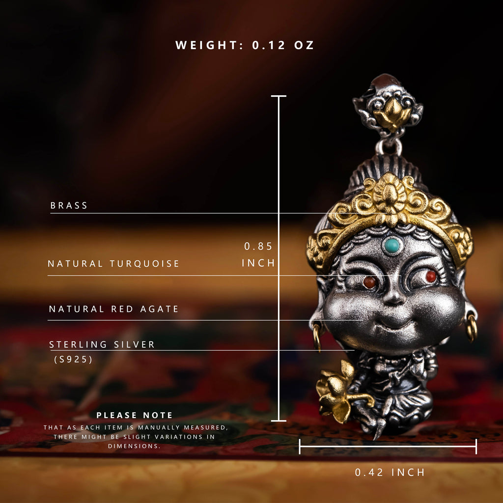 02#  Sanctuary of Calm | Hand-Sculpted Green Tara Pendant