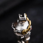 10#                  Pledge of Steadfast Guard | Charmingly Handcrafted Ksitigarbha Pendant with Copper Accent