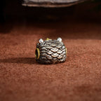 Lucky Lion Charm｜925 Silver & Copper Inlay