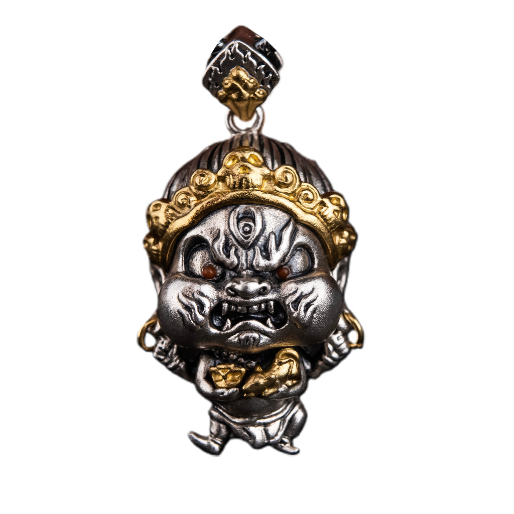 04#  Talisman for Swift Fortune | Hand-Forged Black Jambhala Pendant