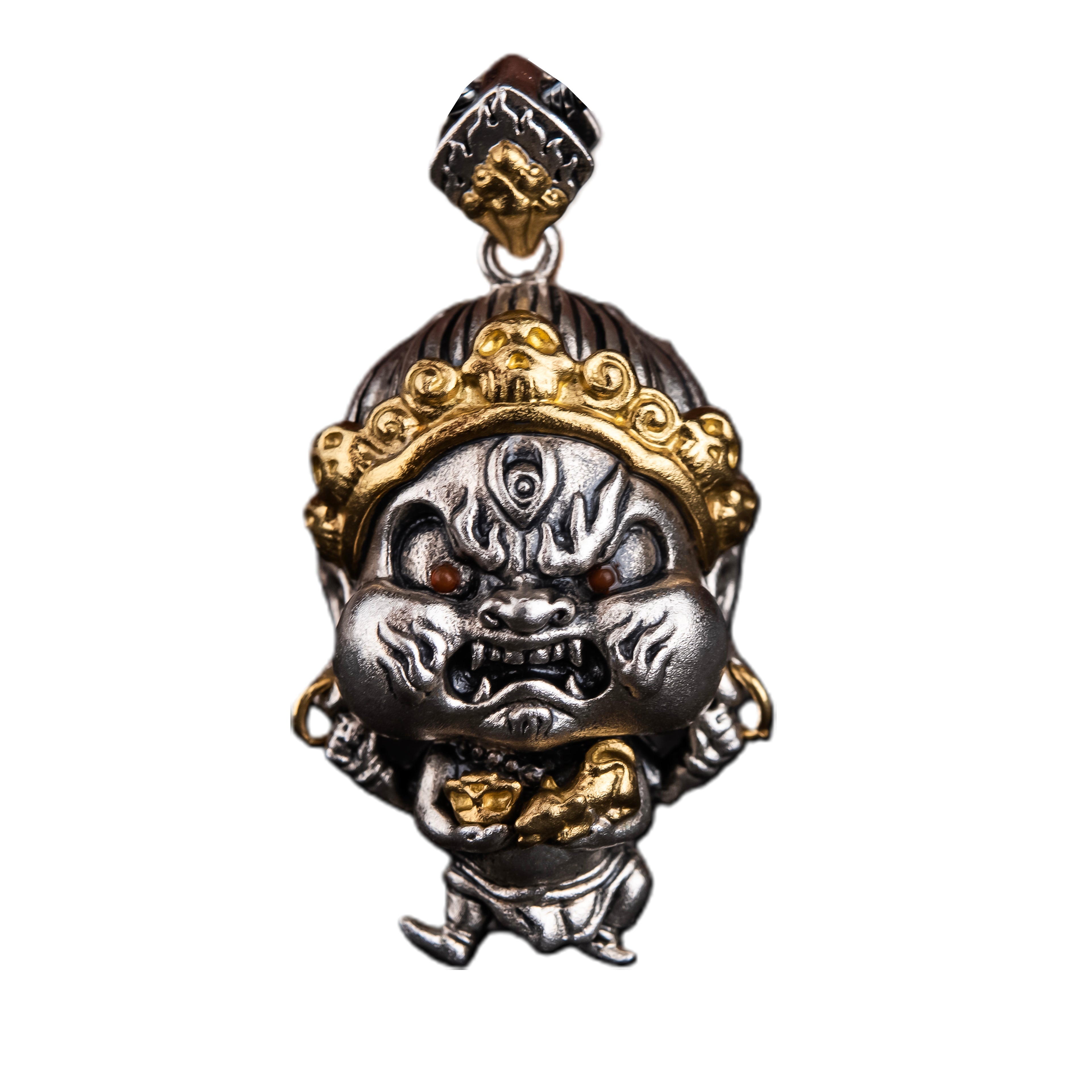04#  Talisman for Swift Fortune | Hand-Forged Black Jambhala Pendant