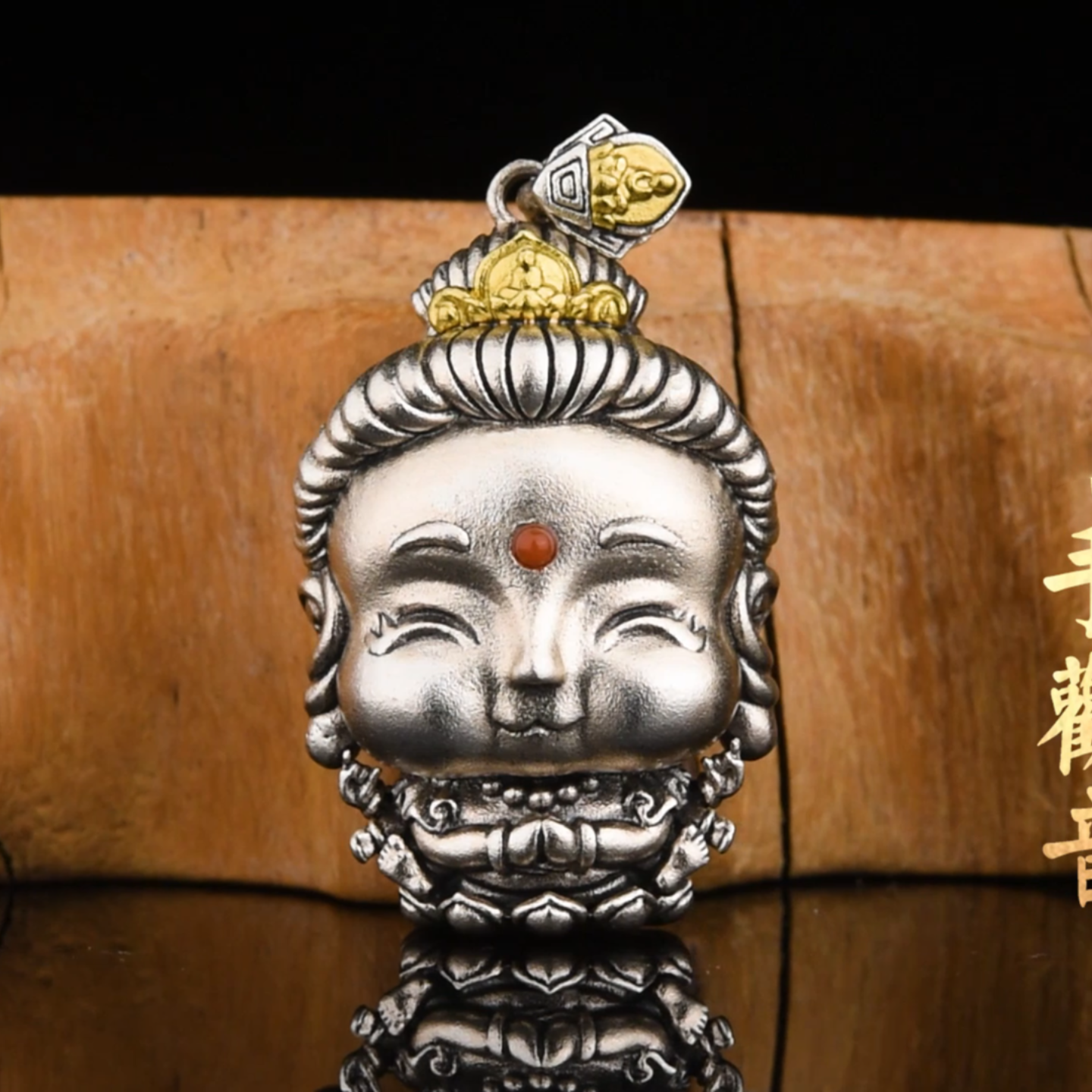 01#   Grace in Many Hands | Artisan-Crafted Thousand-Armed Guanyin Pendant with Copper Inlay