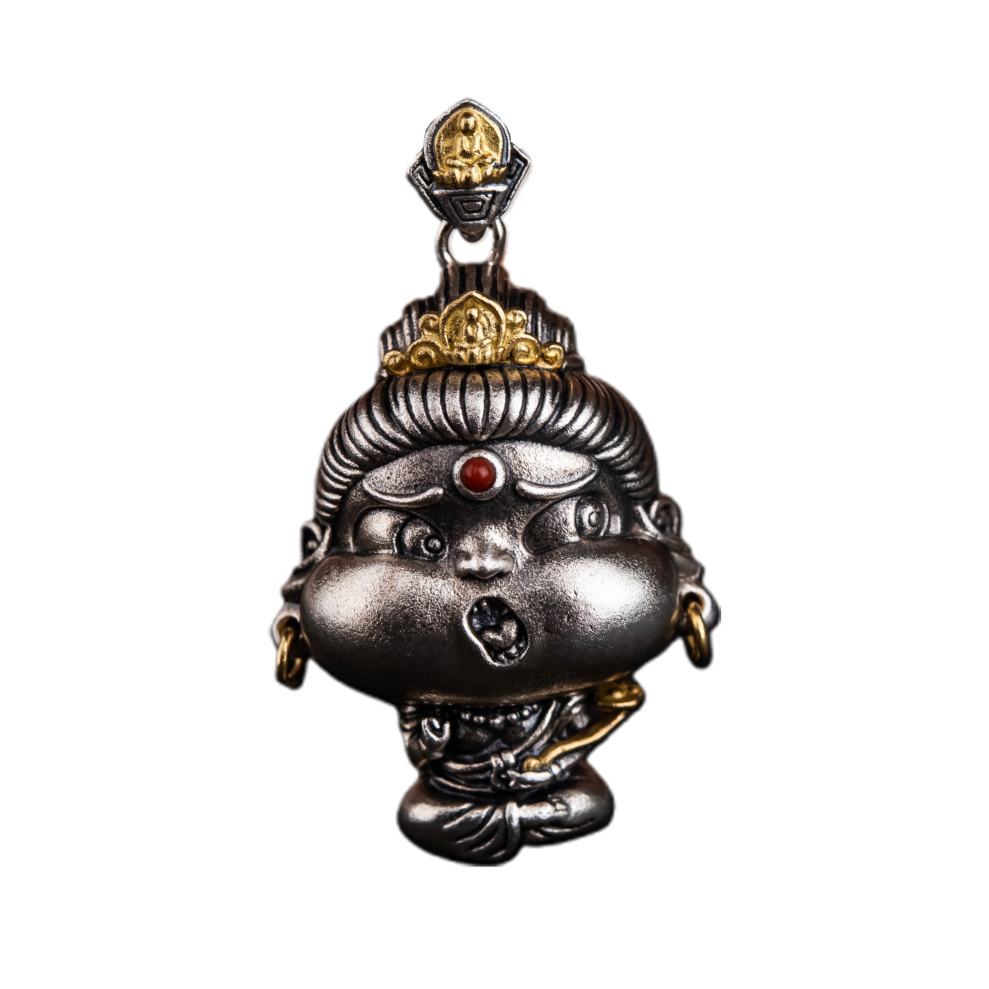 05#  Fuel for Productive Action | Handcrafted Samantabhadra Pendant with Copper Inlay