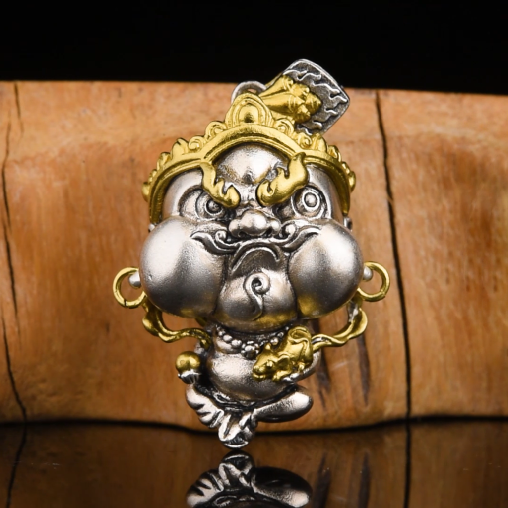 07#   Key to Abundance | Meticulously Handcrafted Yellow Jambhala Pendant
