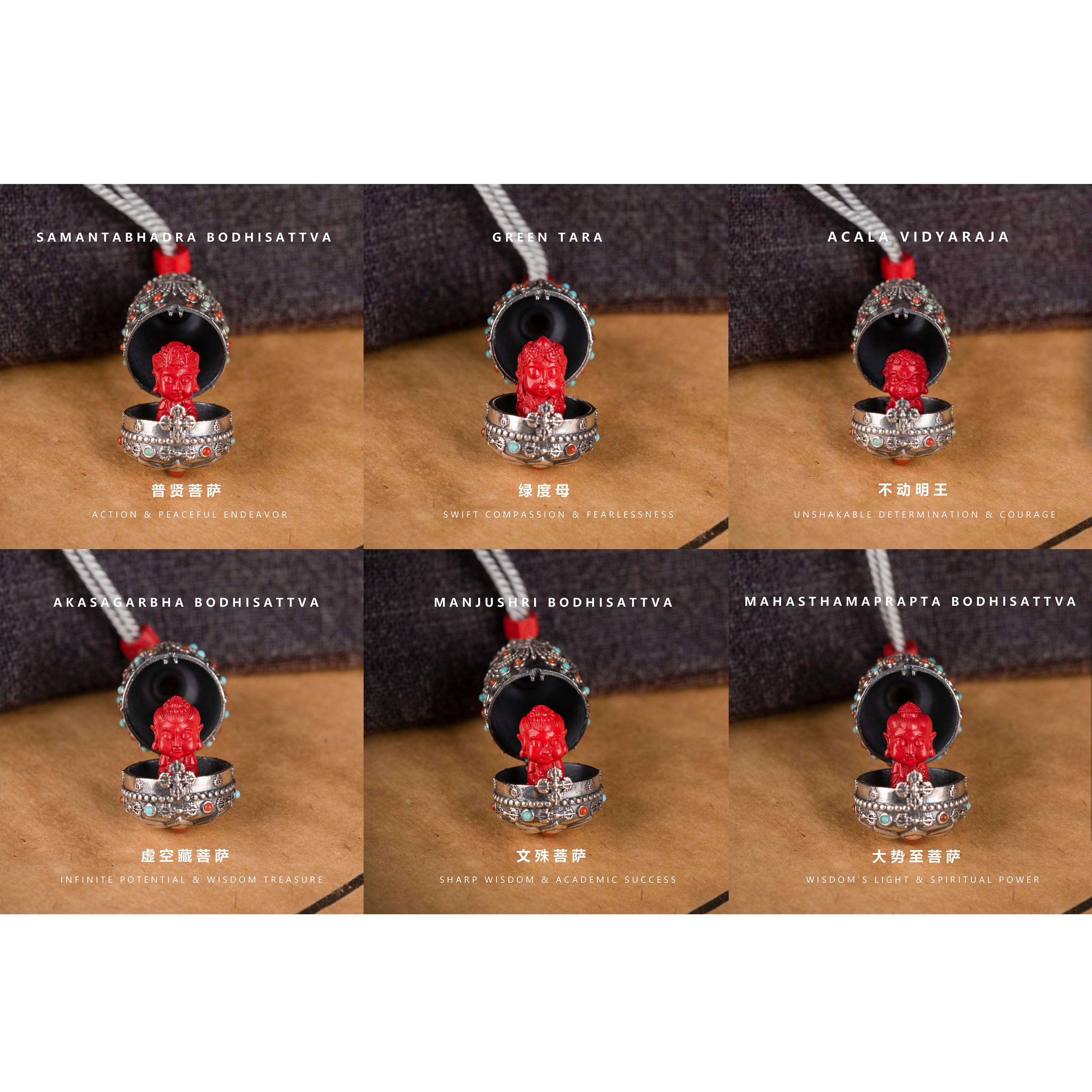 Multi-Treasure Vajra Pendant with Concealed Cinnabar Buddha