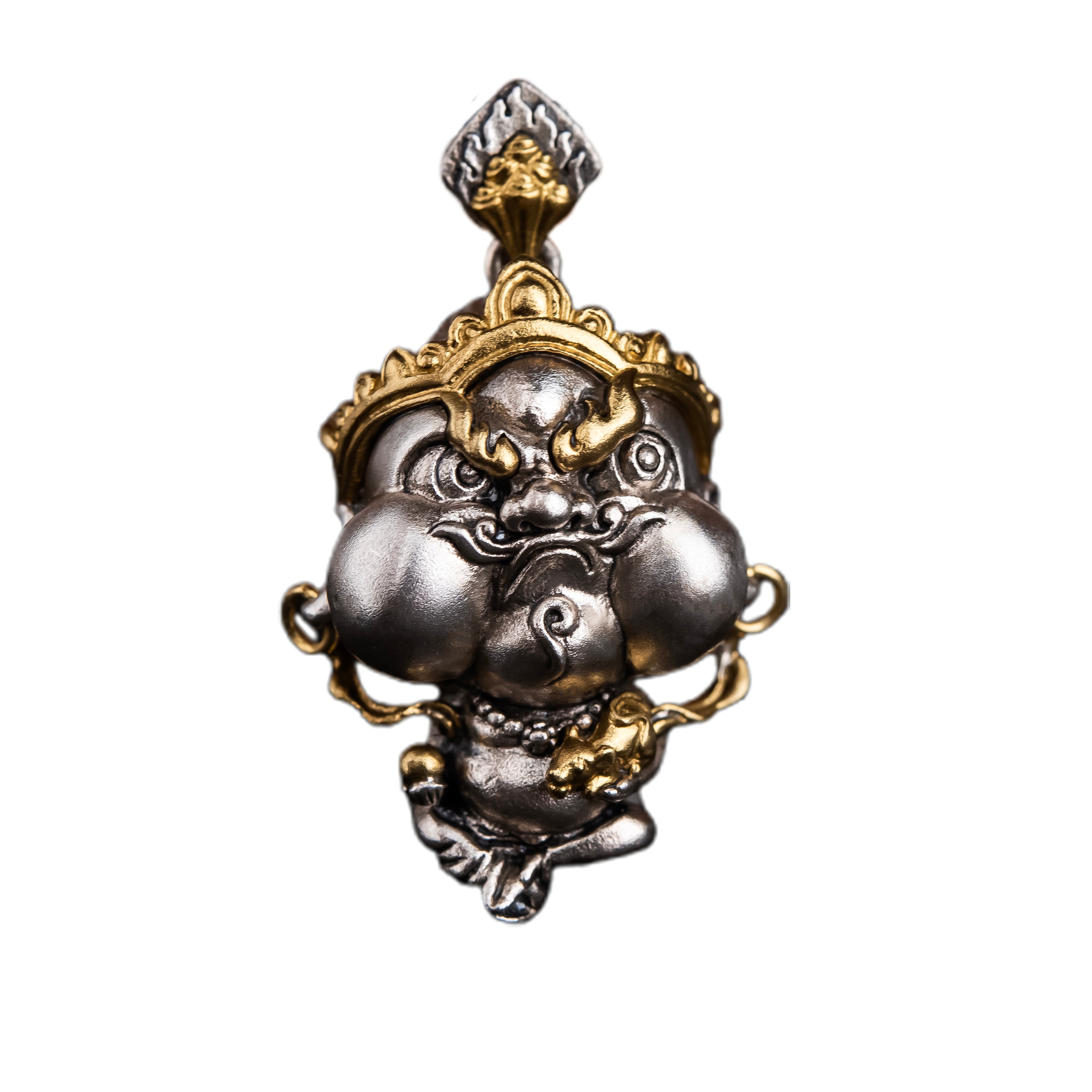 07#   Key to Abundance | Meticulously Handcrafted Yellow Jambhala Pendant