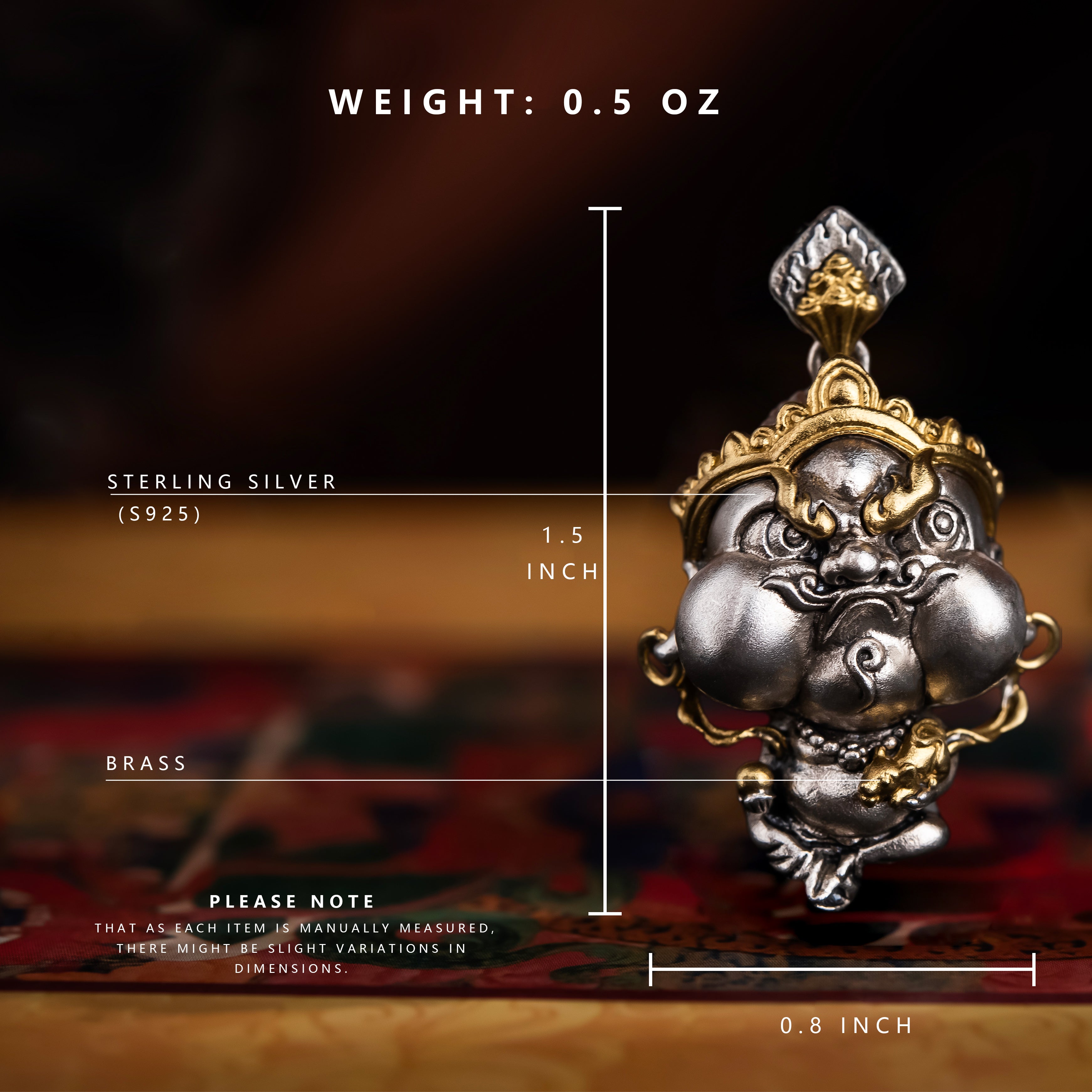 07#   Key to Abundance | Meticulously Handcrafted Yellow Jambhala Pendant