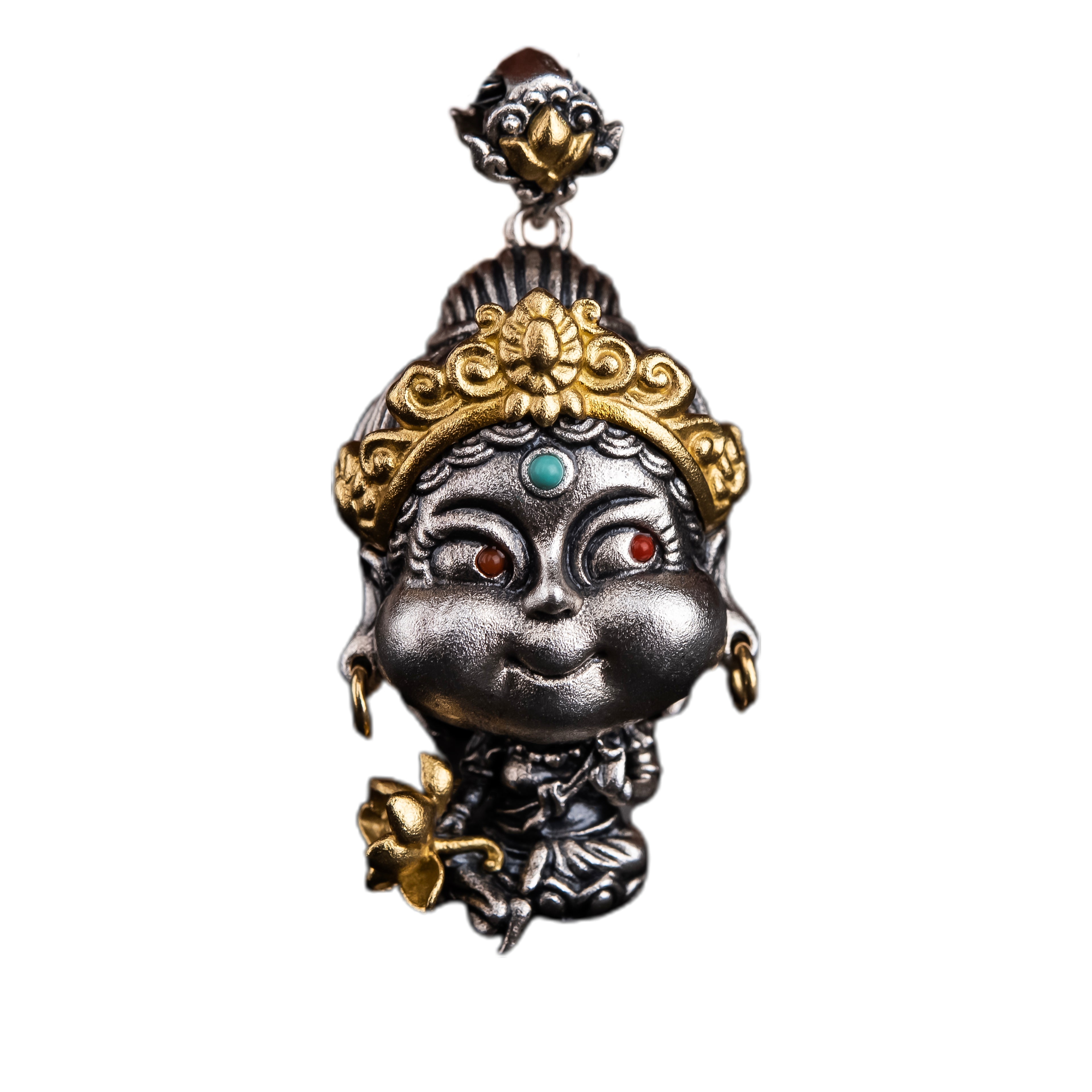 02#  Sanctuary of Calm | Hand-Sculpted Green Tara Pendant