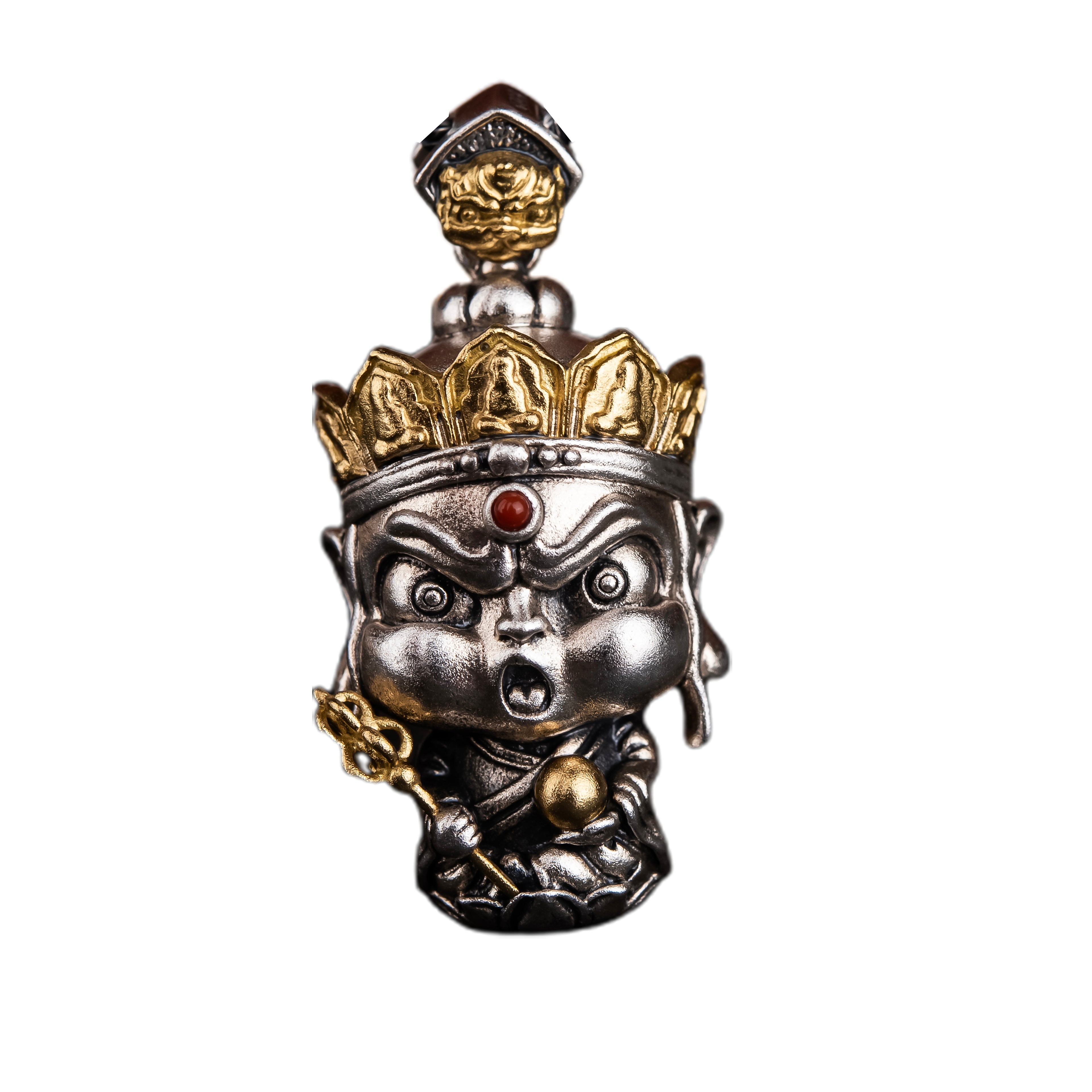 10#                  Pledge of Steadfast Guard | Charmingly Handcrafted Ksitigarbha Pendant with Copper Accent