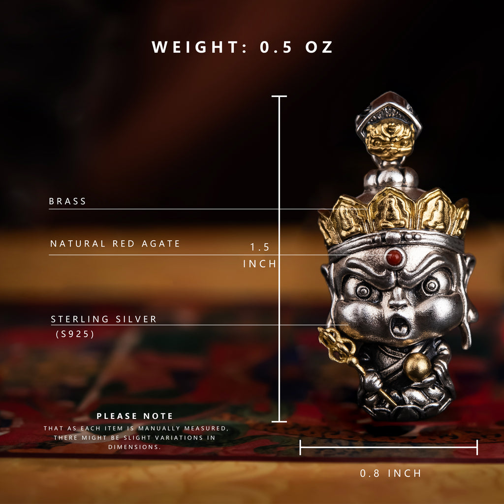 10#                  Pledge of Steadfast Guard | Charmingly Handcrafted Ksitigarbha Pendant with Copper Accent