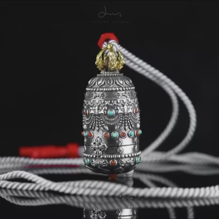 Multi-Treasure Vajra Pendant with Concealed Cinnabar Buddha